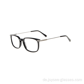 Auf stock trendy volle Rand ovales Acetat in Kombination mit Metallschläfen Brille
